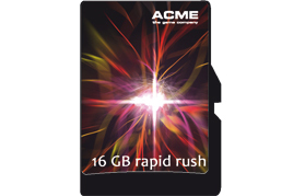 FCHD Rapid Rush 16GB Micro SD- Card